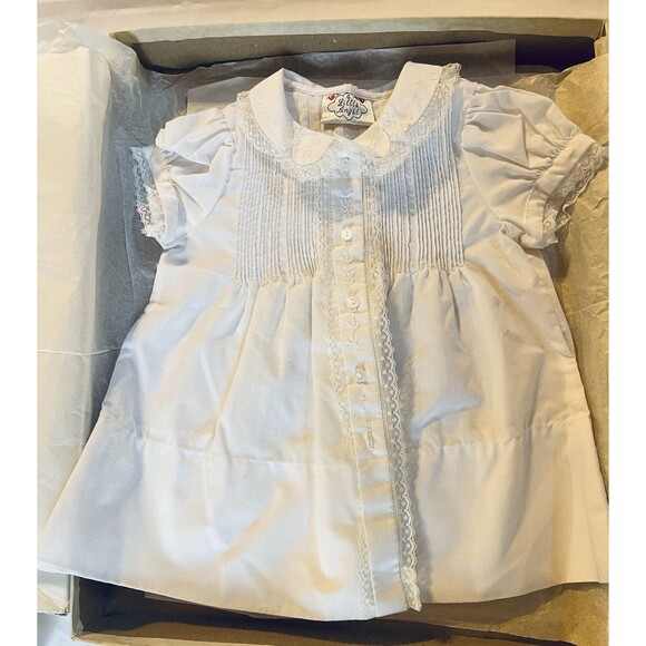 Vintage Phyllis Baby Wear Christening Set Dress Coat Bonnet Shoes Bibs Boxed - Picture 2 of 14